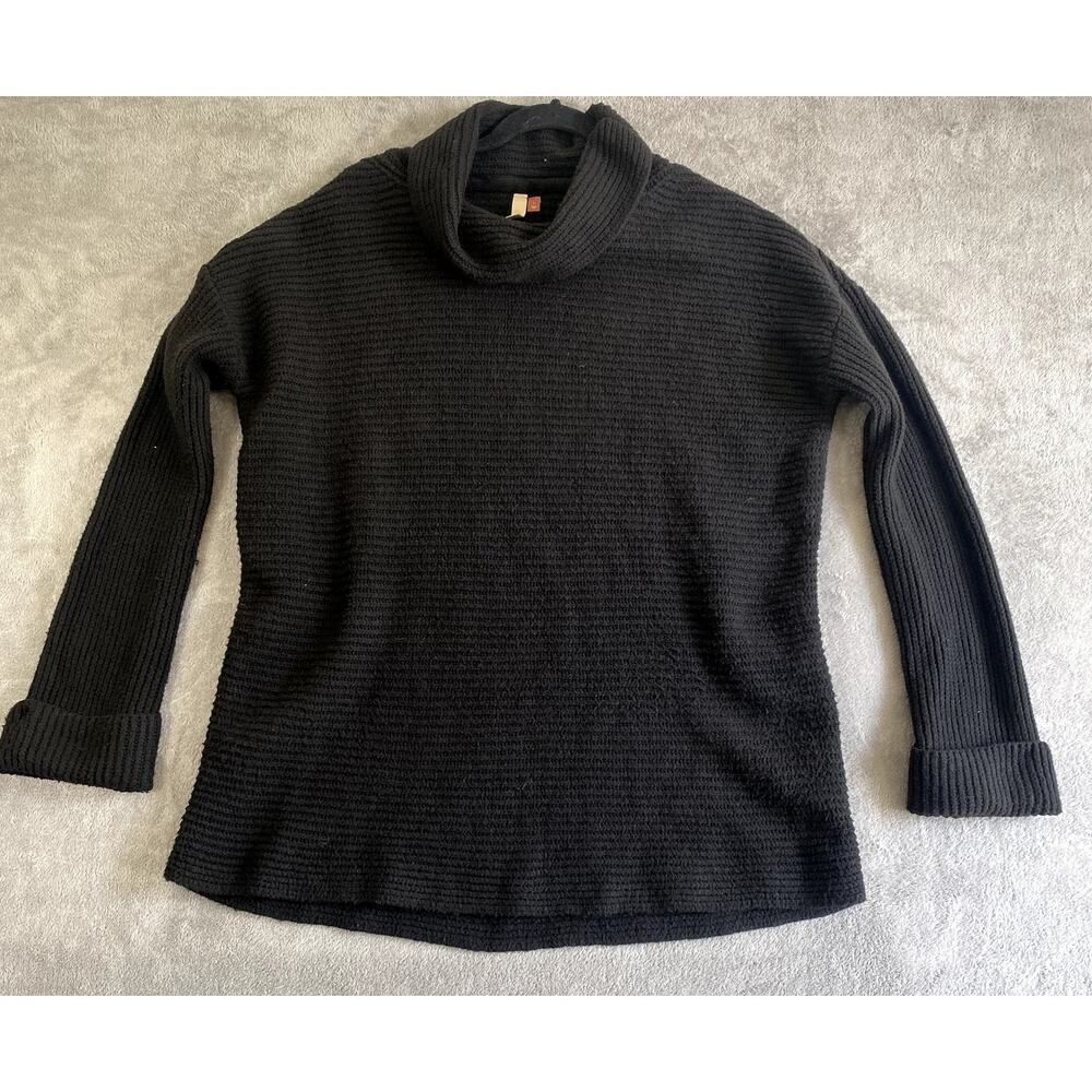 Pilcro Anthropologie Black Knit Chunky Sweater Women's L Oversized